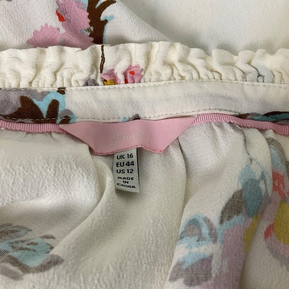 Joules Cream Relaxed Bib Collar Blouse - Picture 5 of 9